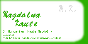 magdolna kaute business card
